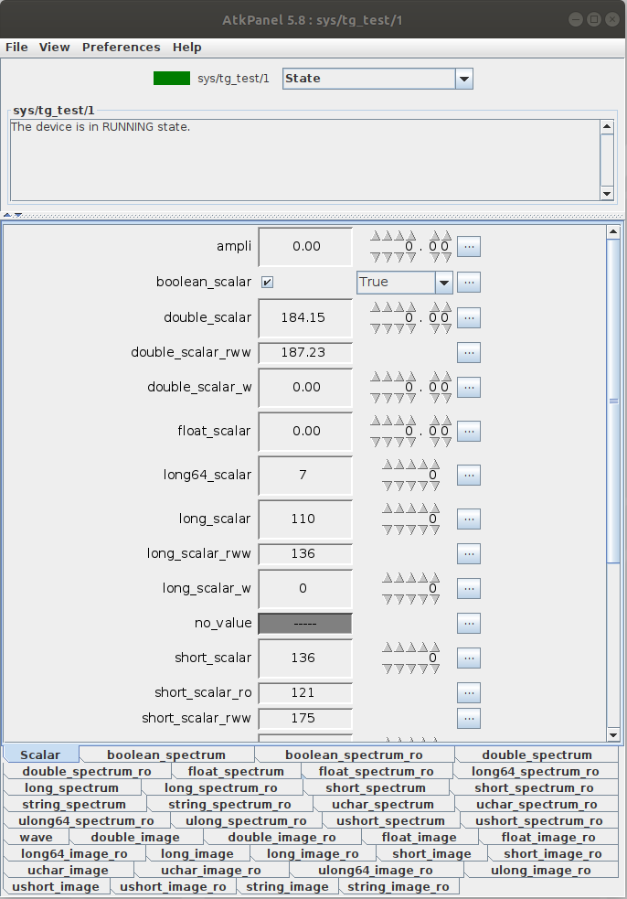 Scalar attributes view