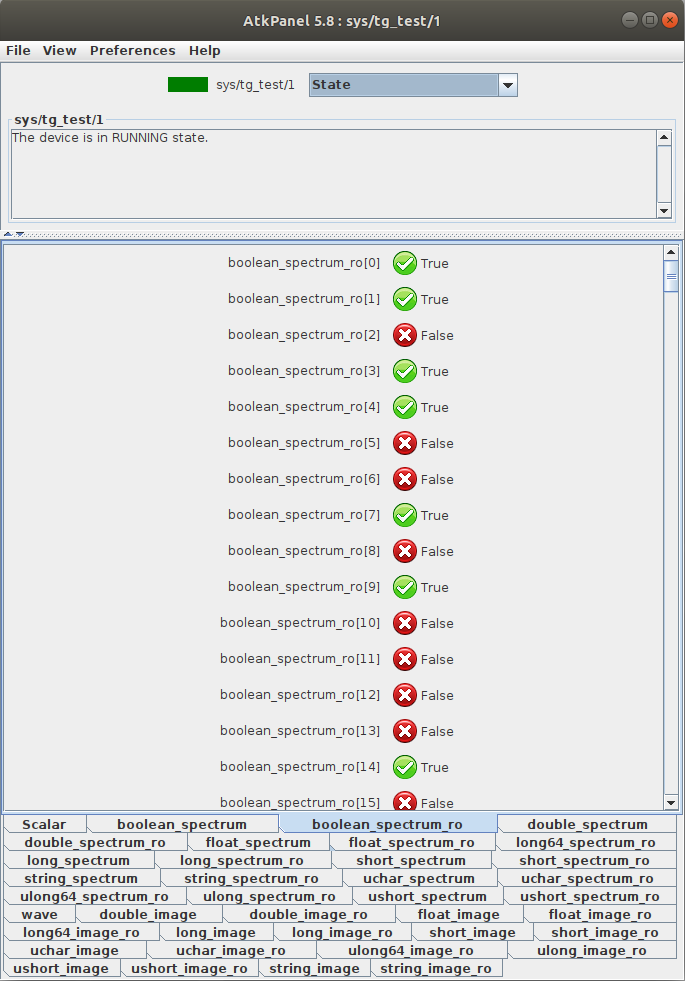Boolean array attribute view