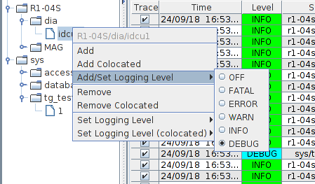 Add and set logging level