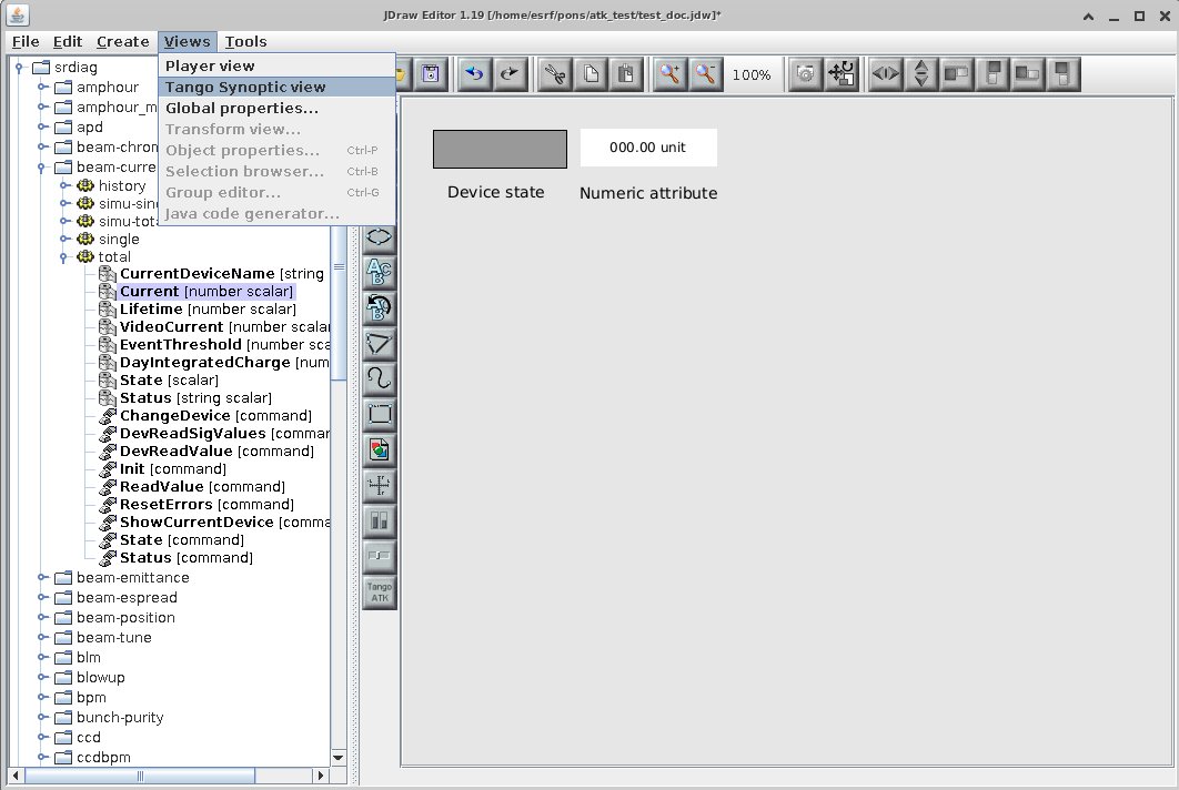 JDraw Editor Views menu