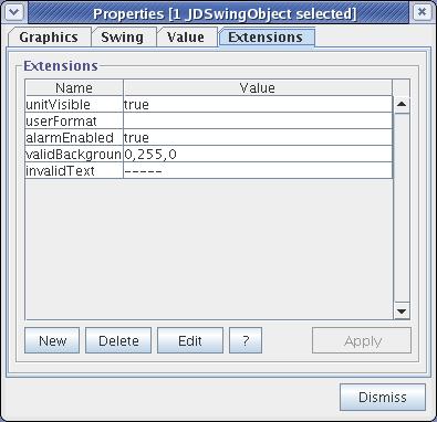 JDSwingObject properties: extensions